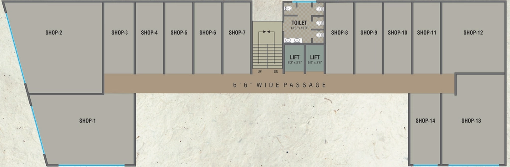 Floor Plan of Shivam Elephanta Business Hub in Katargam, Surat - Image 359843