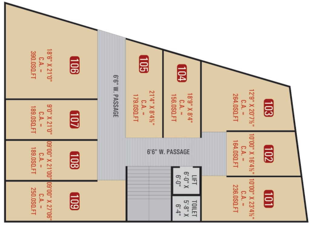 Floor Plan of Shree Market in Punagam, Surat - Image 359854