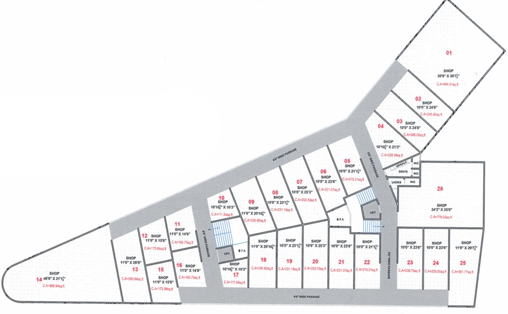 Floor Plan of Varni Plaza in Mota Varachha, Surat - Image 359941