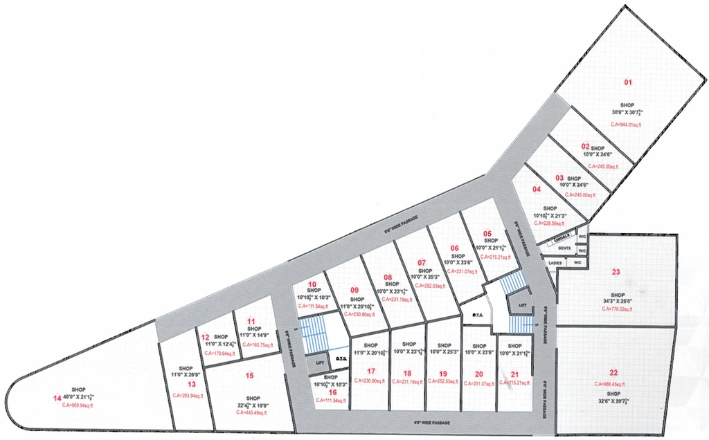 Floor Plan of Varni Plaza in Mota Varachha, Surat - Image 359942