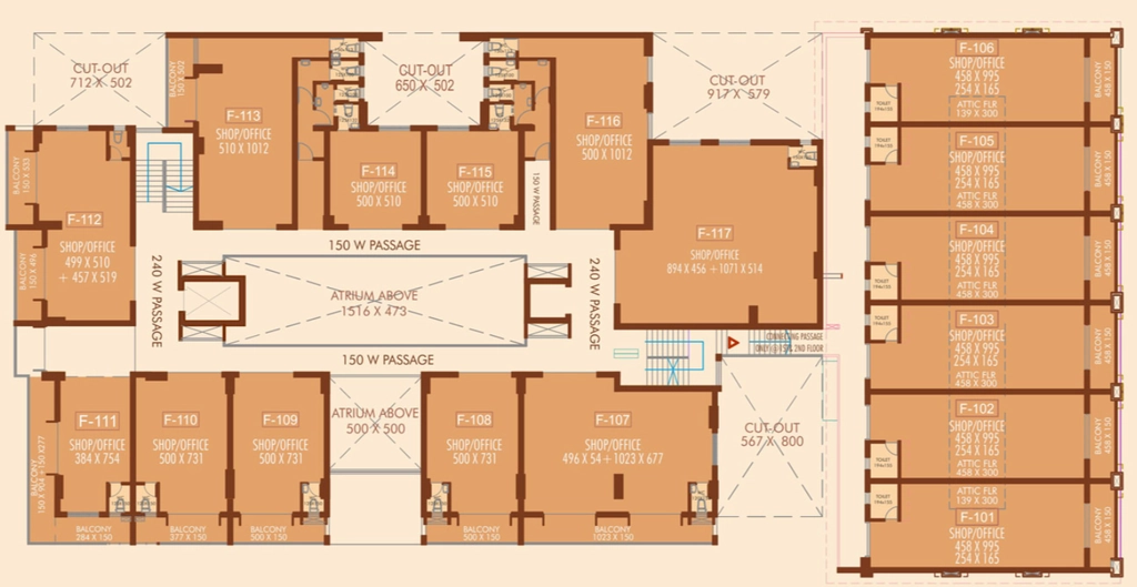 Floor Plan of CD Times Square in Margao, Goa - Image 369090
