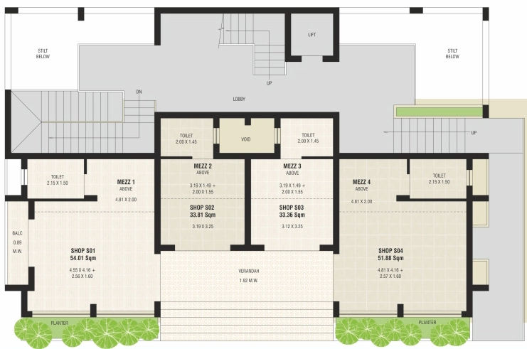 Floor Plan of Commercial Tolani Casa Maria in Mapusa, Goa - Image 369085