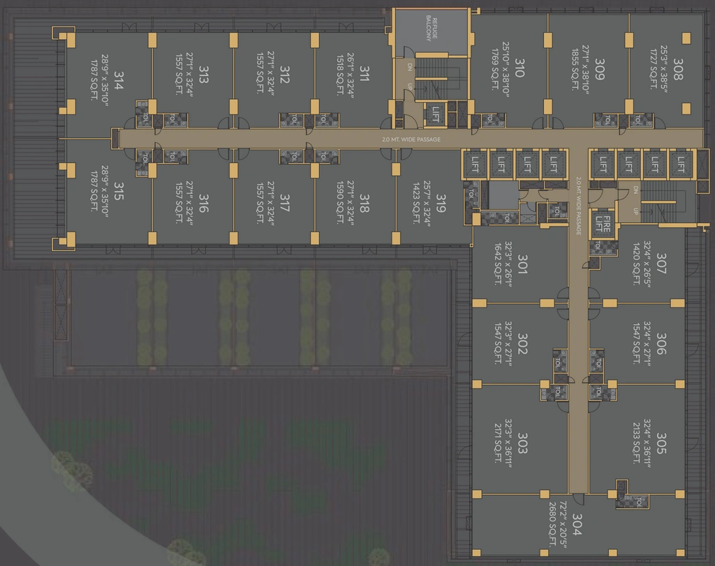 Floor Plan of Shilp Centrica in Gift City, Gandhinagar - Image 309624