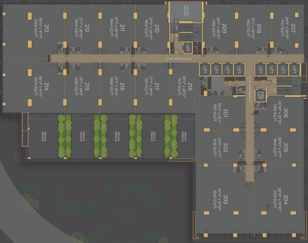 Floor Plan of Shilp Centrica in Gift City, Gandhinagar - Image 309622