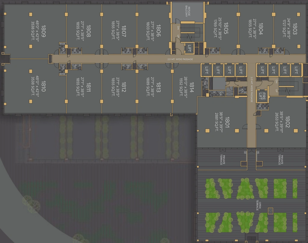 Floor Plan of Shilp Centrica in Gift City, Gandhinagar - Image 309619