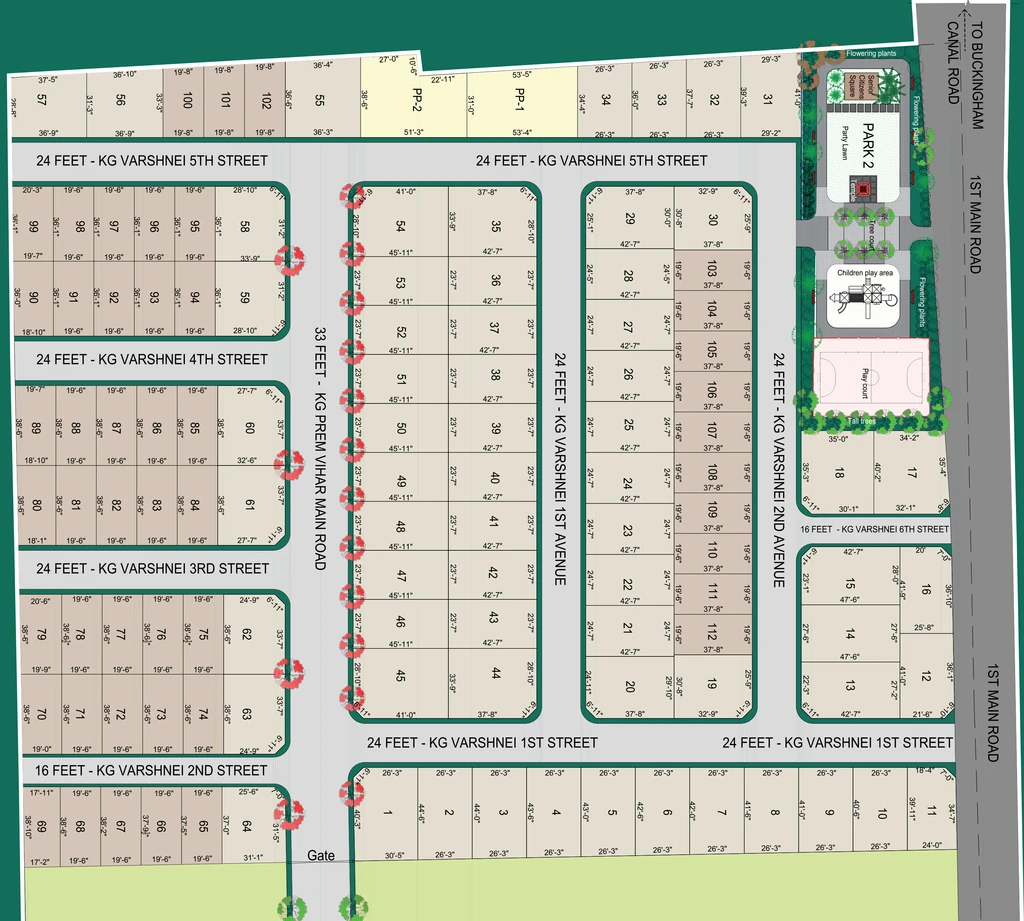 Master Plan of KG Shree Prem Vihar in Tiruvottiyur, Chennai - Image 325291