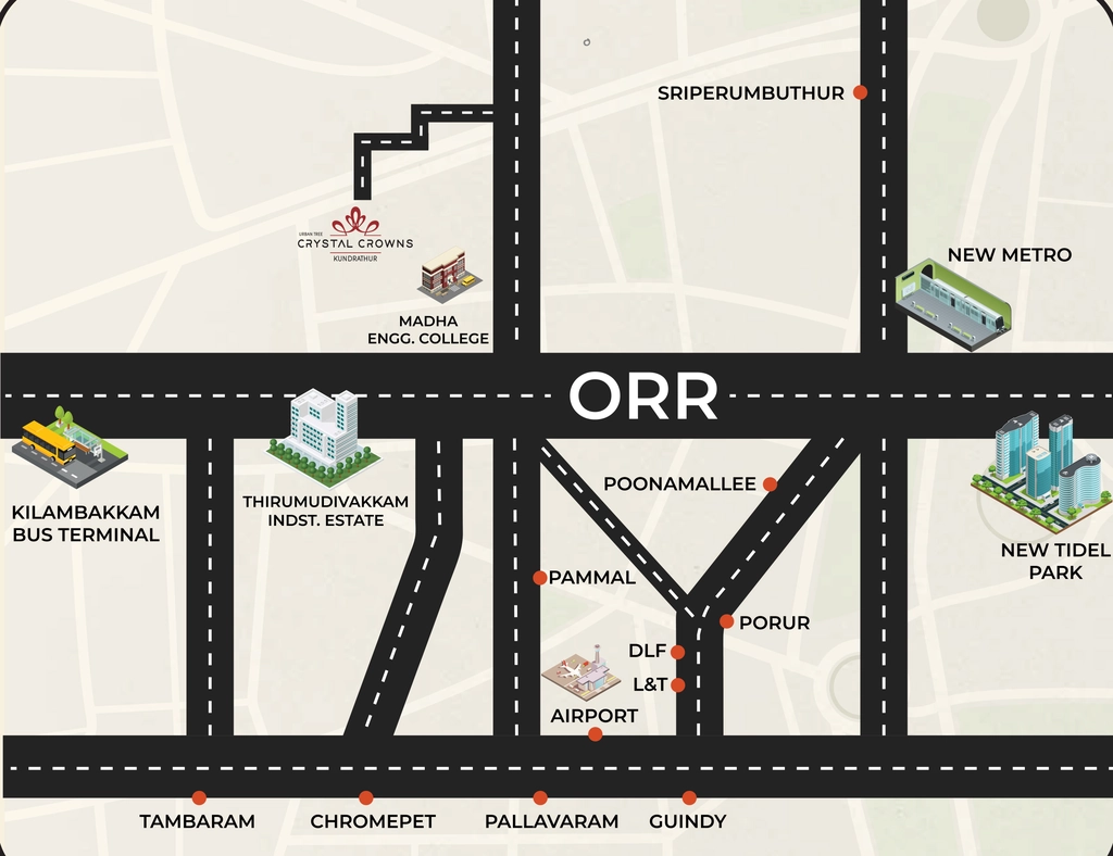 Master Plan of Urban Tree Crystal Crown in Kundrathur, Chennai - Image 323138