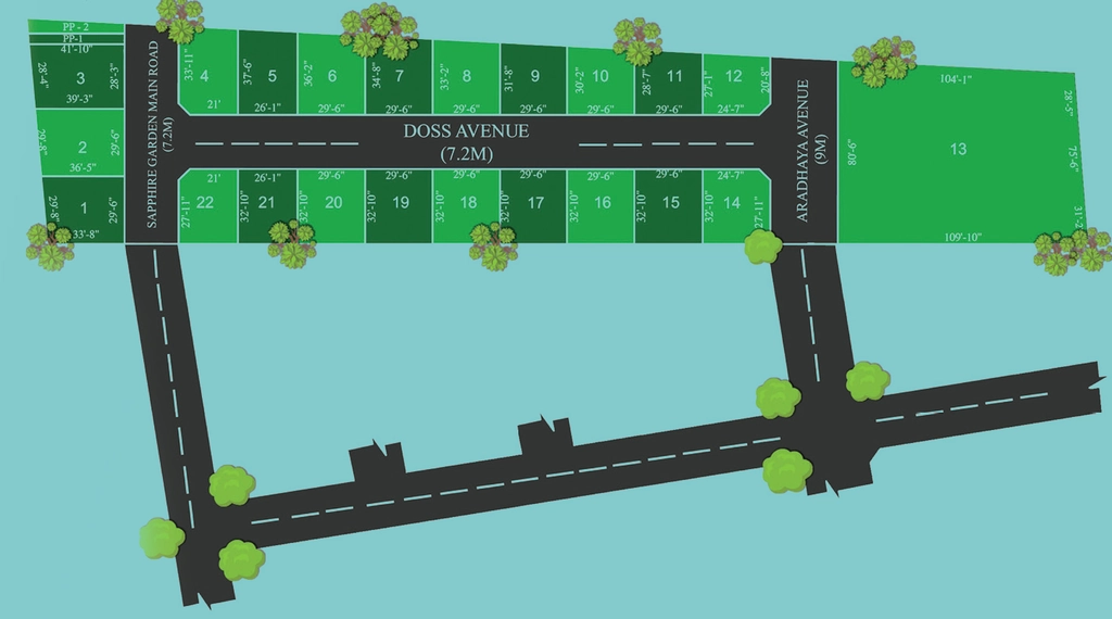 Master Plan of Urban Tree Sapphire Gardens in Thaiyur, Chennai - Image 323084