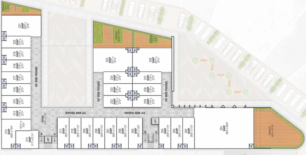 Floor Plan of Pramukh Tangent in Sargasan, Gandhinagar - Image 355302