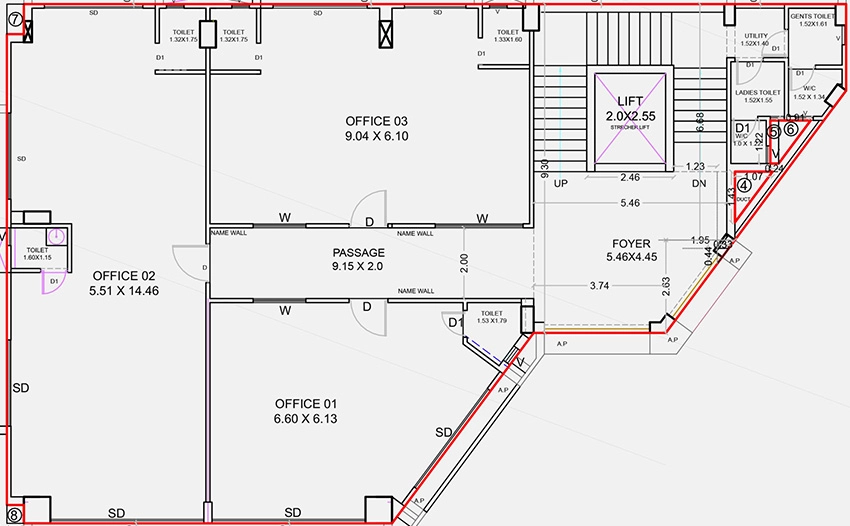 Floor Plan of Green Aura in Sargasan, Gandhinagar - Image 328599