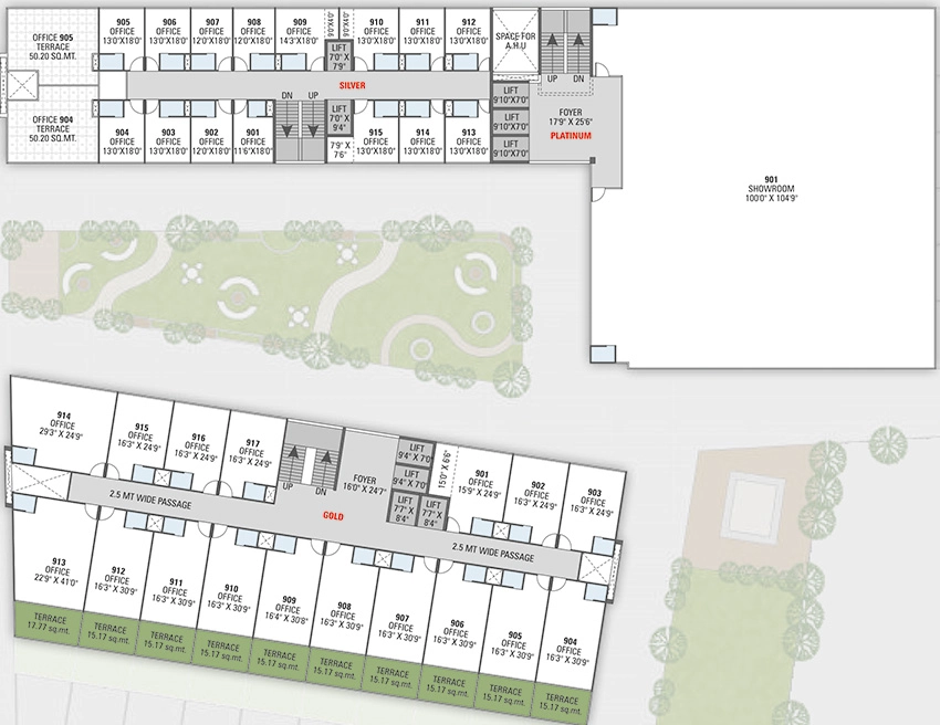 Floor Plan of Gopinath The Address in Randesan, Gandhinagar - Image 328544