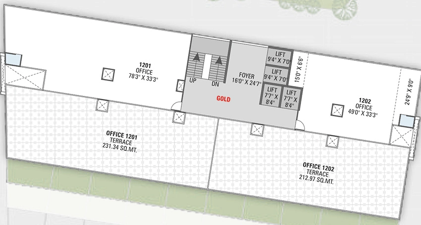 Floor Plan of Gopinath The Address in Randesan, Gandhinagar - Image 328541