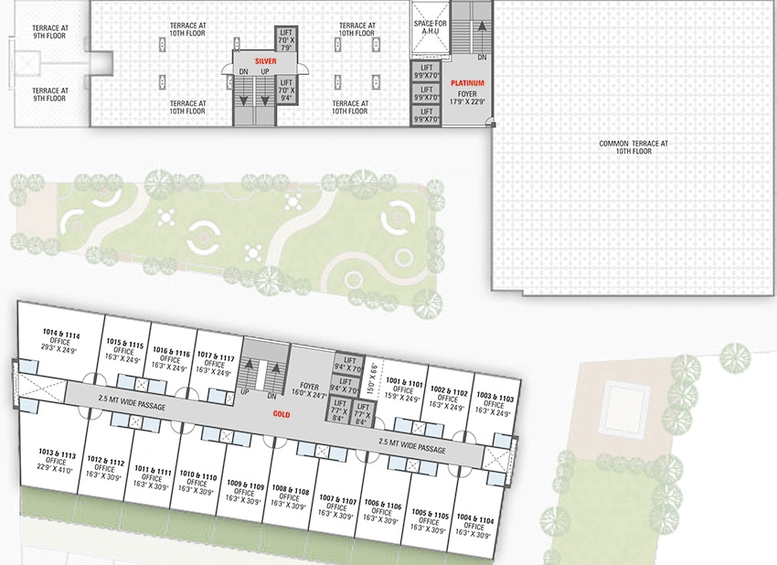 Floor Plan of Gopinath The Address in Randesan, Gandhinagar - Image 328542
