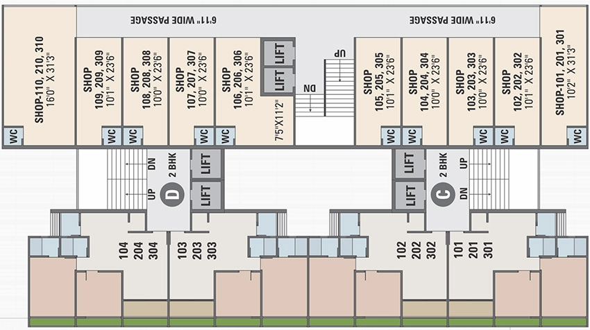 Floor Plan of Saral Signature Avenue in Pethapur, Gandhinagar - Image 341507