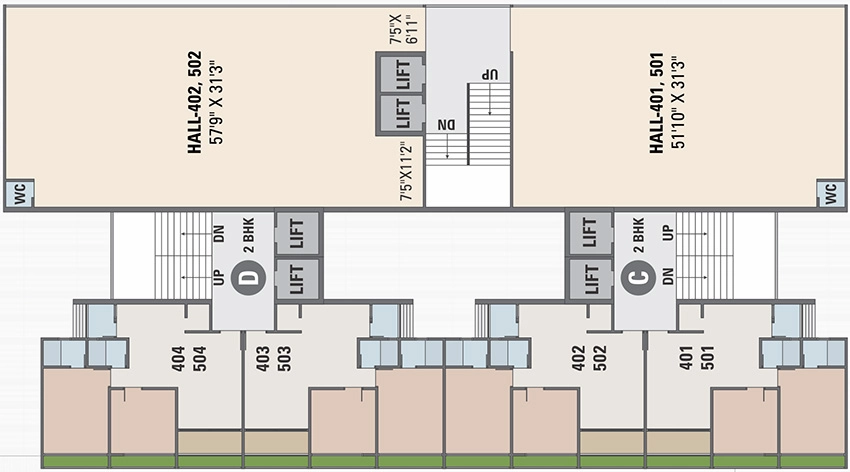 Floor Plan of Saral Signature Avenue in Pethapur, Gandhinagar - Image 341508