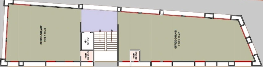 Floor Plan of Khwaish Pushpraj Arcade in Vastral, Ahmedabad - Image 328747
