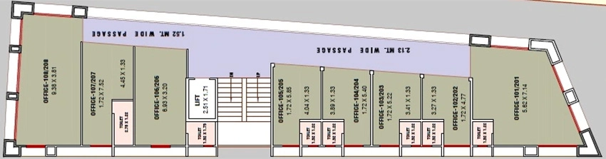 Floor Plan of Khwaish Pushpraj Arcade in Vastral, Ahmedabad - Image 328748