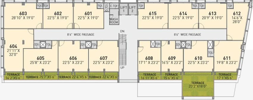 Floor Plan of Shreeji Pramukh Avenue in Sargasan, Gandhinagar - Image 341670
