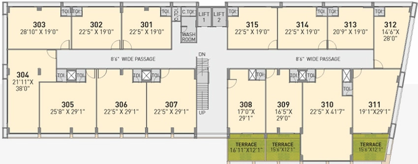 Floor Plan of Shreeji Pramukh Avenue in Sargasan, Gandhinagar - Image 341671