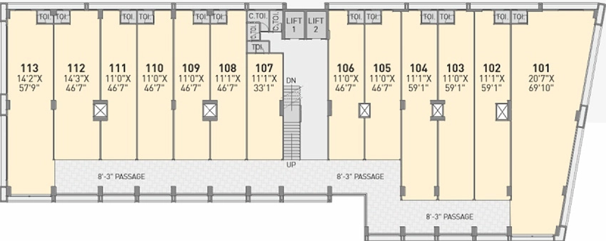 Floor Plan of Shreeji Pramukh Avenue in Sargasan, Gandhinagar - Image 341672