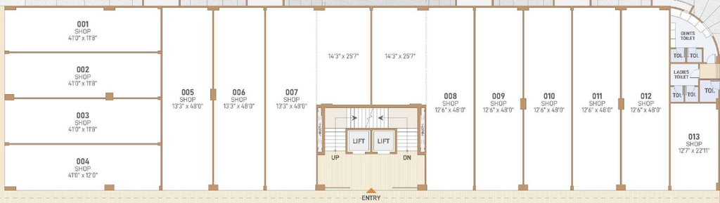 Floor Plan of Keshvam Square in Kudasan, Gandhinagar - Image 352914