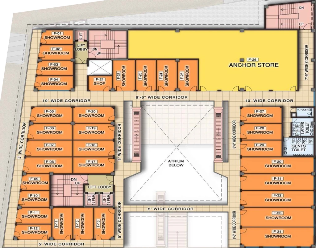 Floor Plan of Vasant Square in Nehru Nagar, Ghaziabad - Image 367857