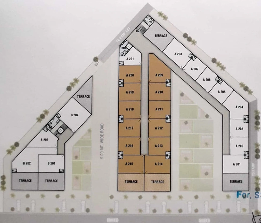 Floor Plan of SS Vraj Plaza in Randheja, Gandhinagar - Image 355241