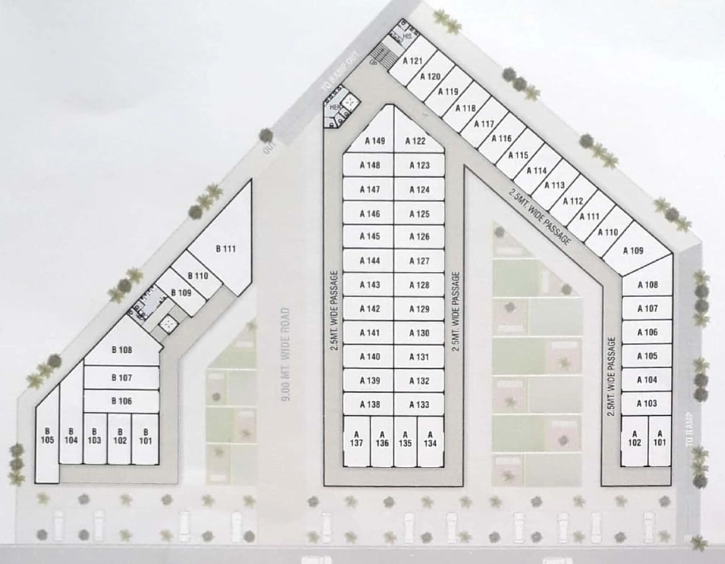 Floor Plan of SS Vraj Plaza in Randheja, Gandhinagar - Image 355240