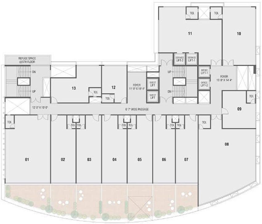 Floor Plan of Kaavyaratna Nakshatra in Sargasan, Gandhinagar - Image 328645