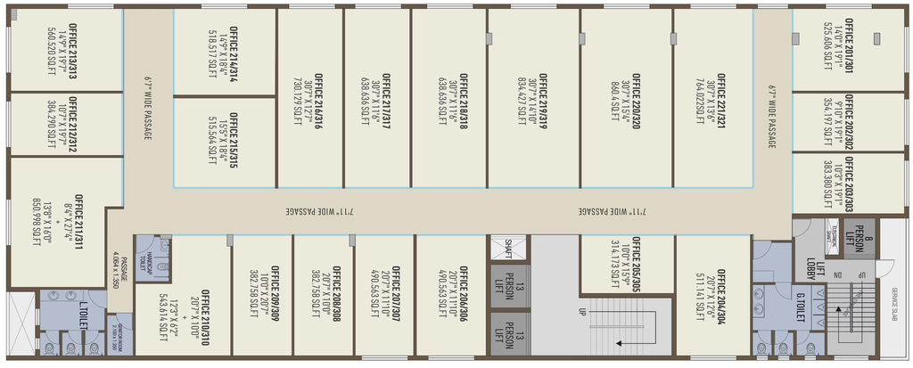 Floor Plan of R Sandesh Arcade in Manish Nagar, Nagpur - Image 280054