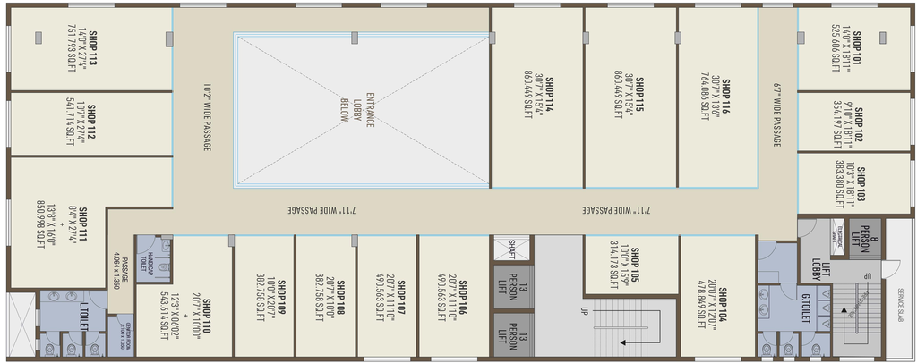 Floor Plan of R Sandesh Arcade in Manish Nagar, Nagpur - Image 280055