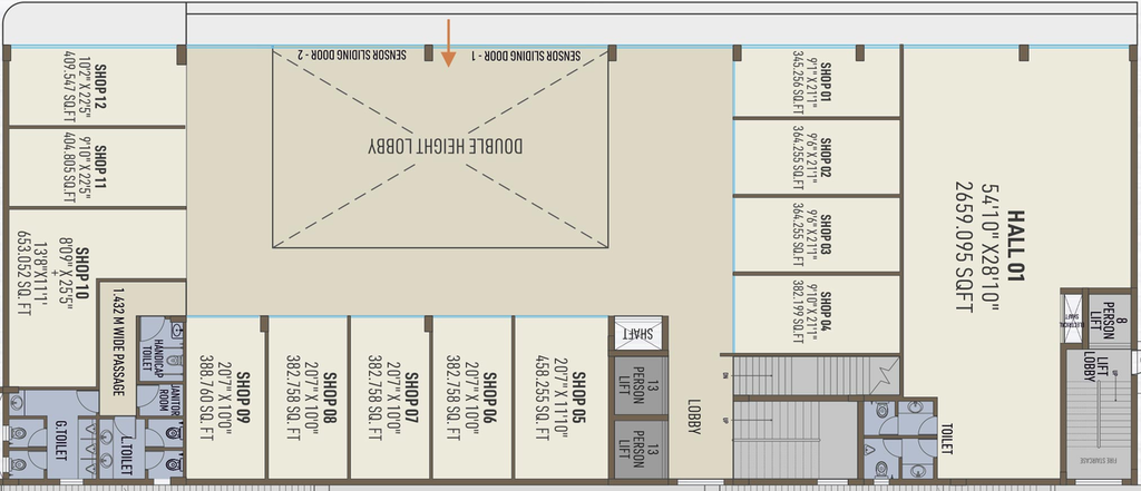 Floor Plan of R Sandesh Arcade in Manish Nagar, Nagpur - Image 280053