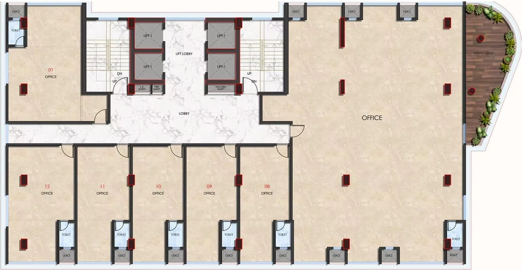 Floor Plan of 81 RSG in Ganesh Peth, Nagpur - Image 279976