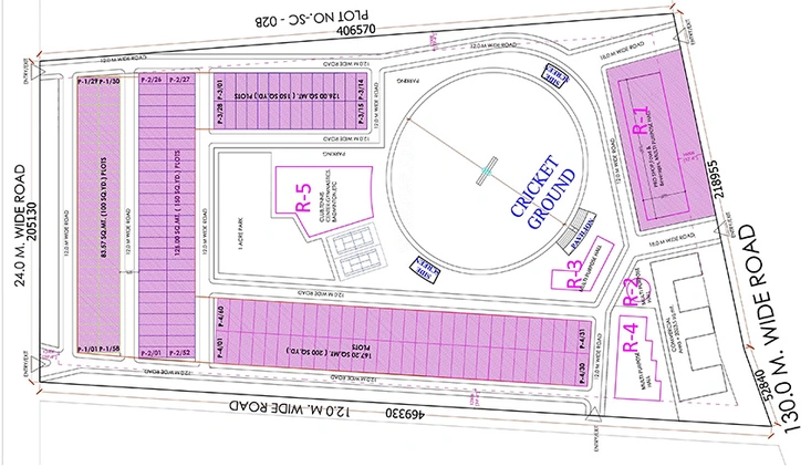 Master Plan of Ametek Sports complex in Sector 27, Greater Noida - Image 308910