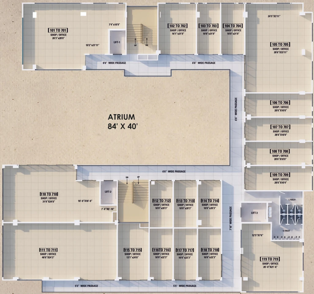 Floor Plan of Silicon Business Centre in Indira Nagar, Nashik - Image 280674