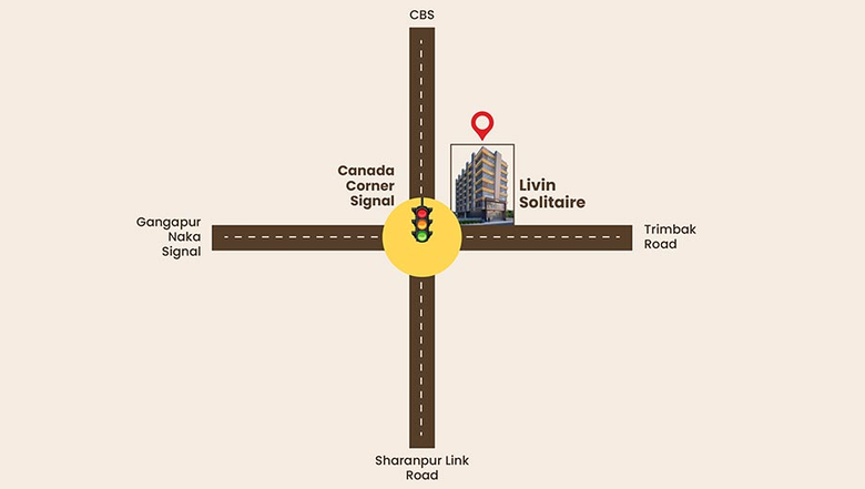 Location of Livin Solitaire in Canada Corner, Nashik - Image 280727
