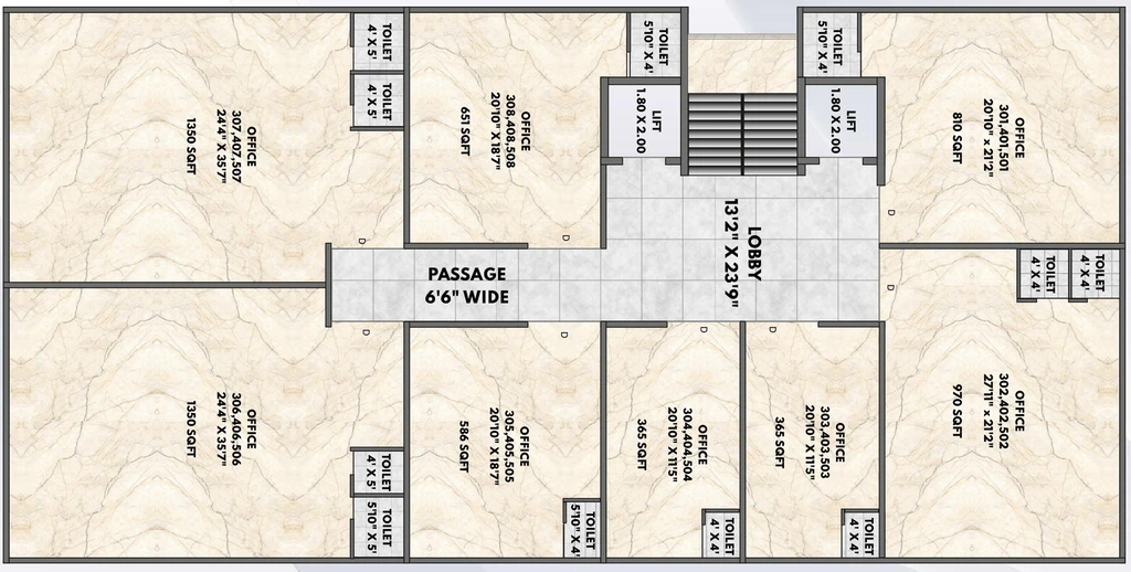 Floor Plan of Padma Vishwa Landmark in Sharanpur, Nashik - Image 280733