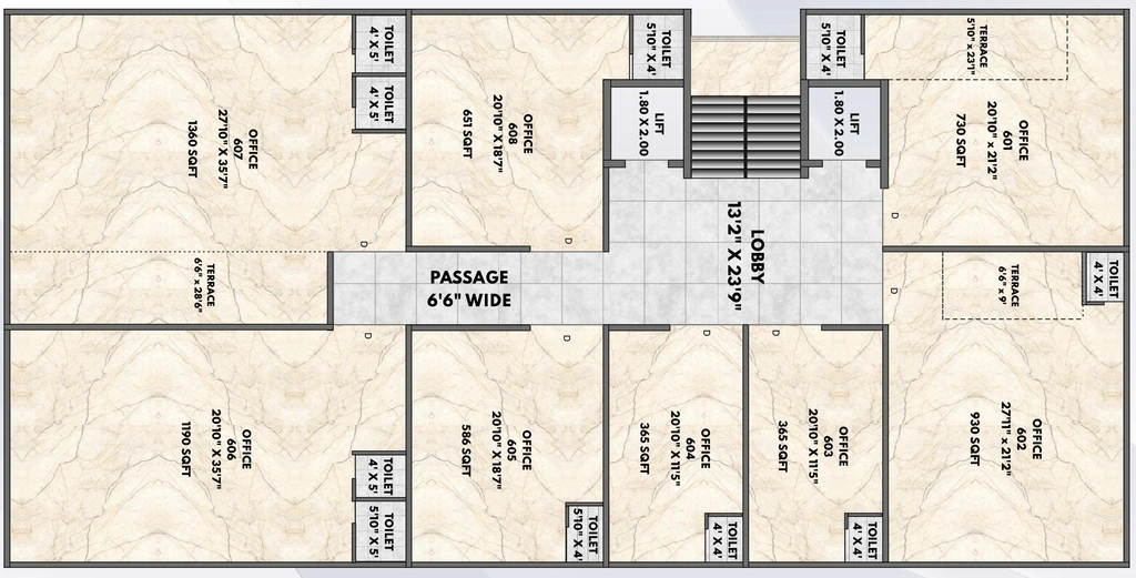 Floor Plan of Padma Vishwa Landmark in Sharanpur, Nashik - Image 280732