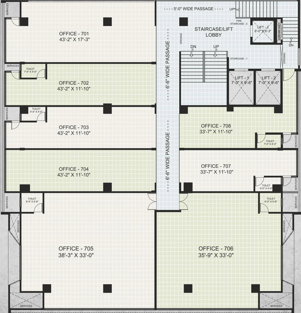 Floor Plan of S K Empire in Tidke Colony, Nashik - Image 280820