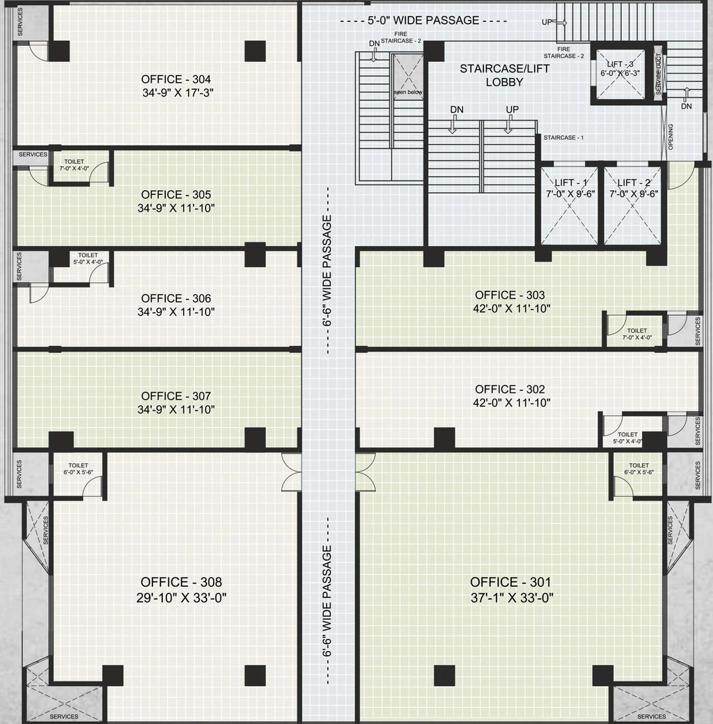 Floor Plan of S K Empire in Tidke Colony, Nashik - Image 280819