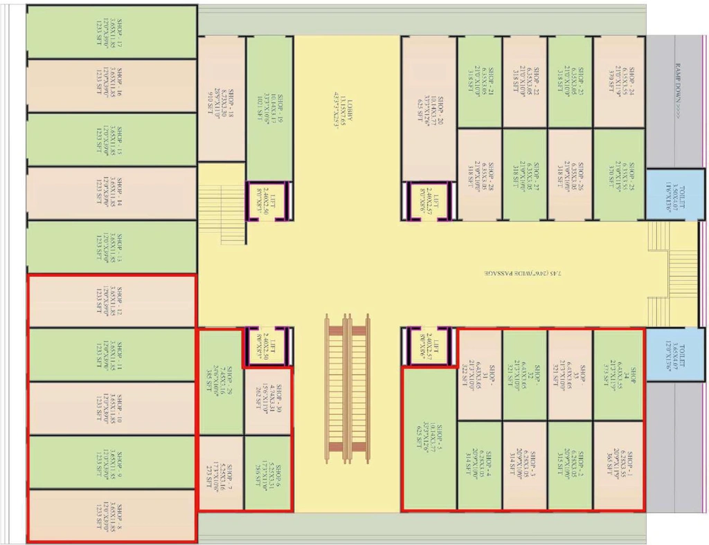 Floor Plan of Commercial Tower Nath Seeta Yeolekar in College Road, Nashik - Image 280680