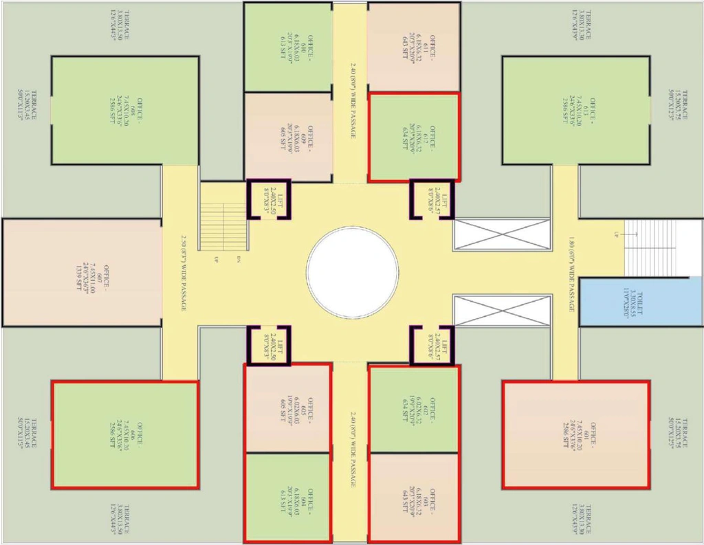 Floor Plan of Commercial Tower Nath Seeta Yeolekar in College Road, Nashik - Image 280681