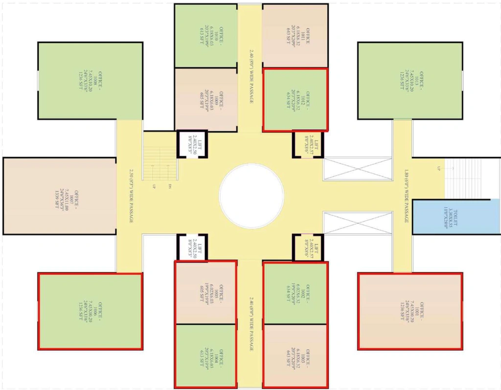 Floor Plan of Commercial Tower Nath Seeta Yeolekar in College Road, Nashik - Image 280679