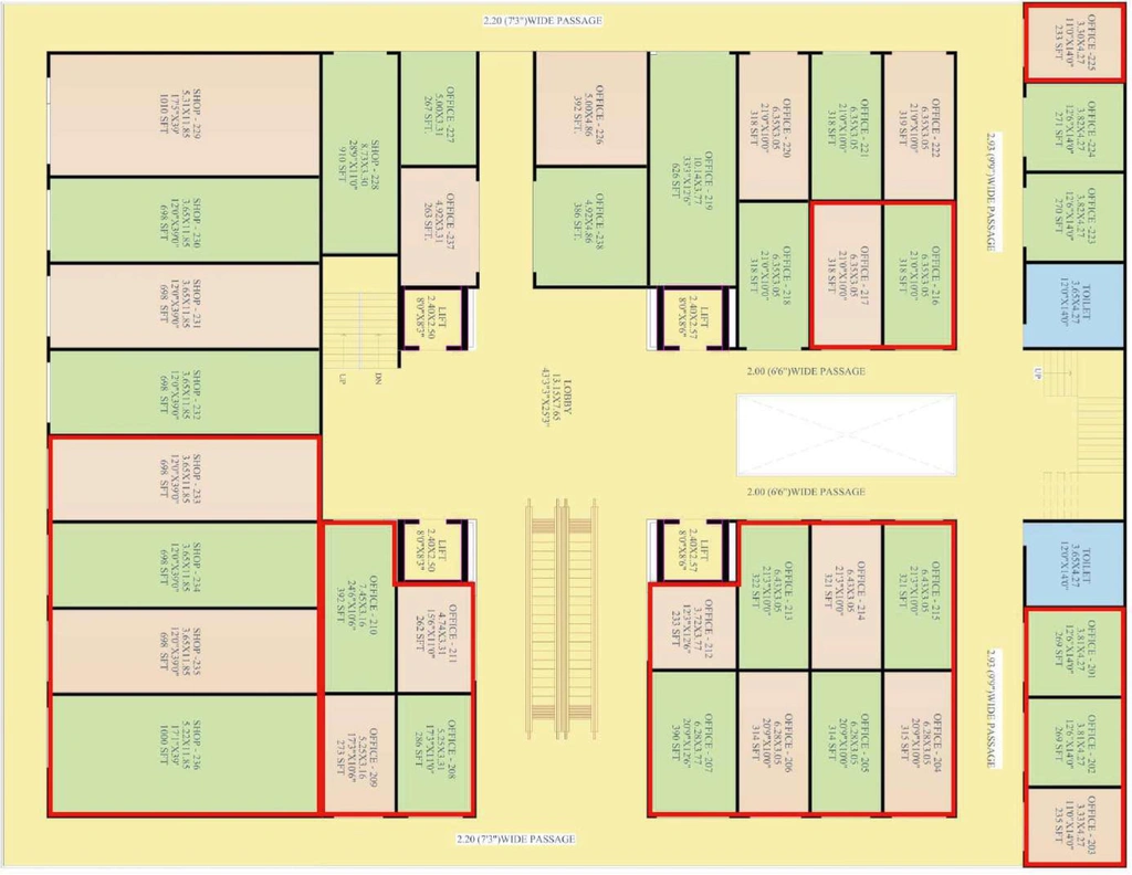Floor Plan of Commercial Tower Nath Seeta Yeolekar in College Road, Nashik - Image 280682