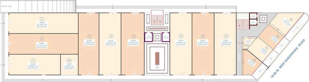 Floor Plan of Shree Kalika Plaza in Mumbai Naka, Nashik - Image 280638