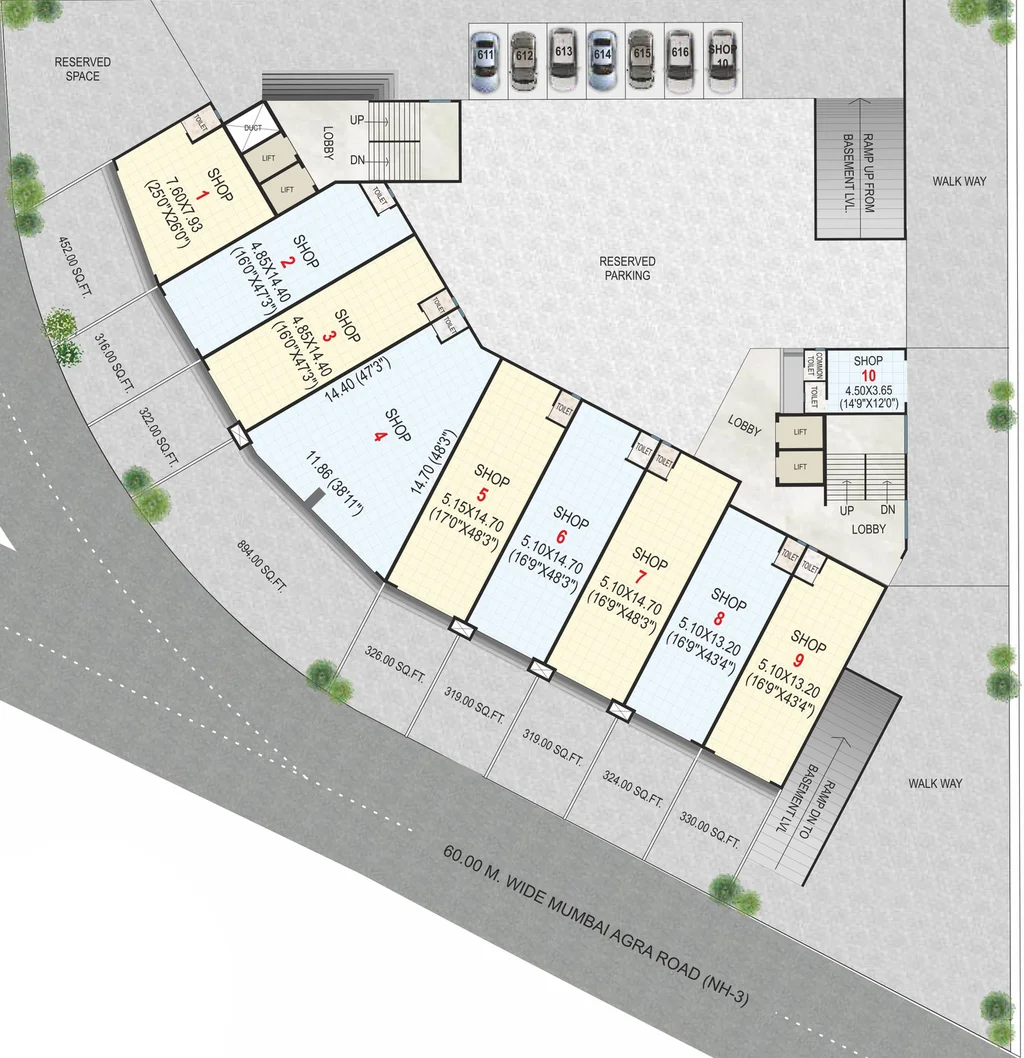 Floor Plan of Roongta Bellavista in Govind Nagar, Nashik - Image 280357