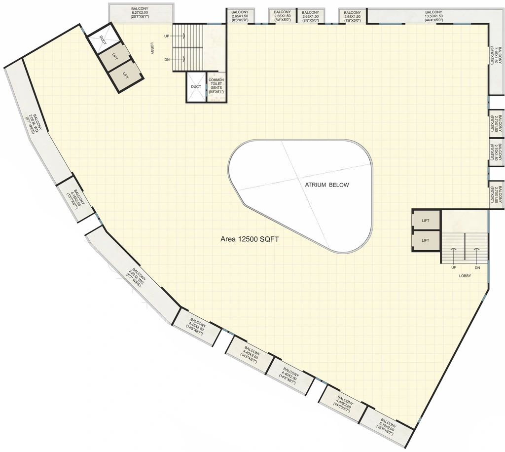 Floor Plan of Roongta Bellavista in Govind Nagar, Nashik - Image 280358