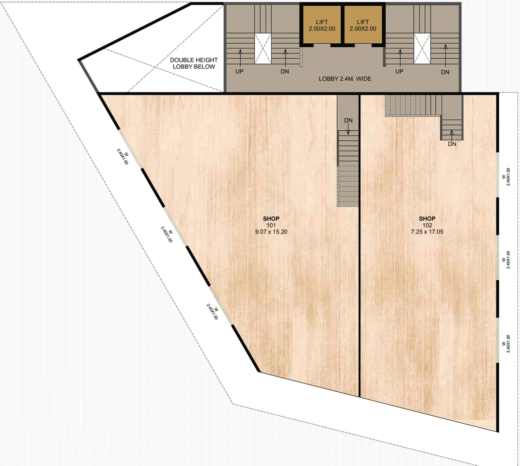 Floor Plan of Commercial Aura Sky Tower in Sharanpur, Nashik - Image 280811