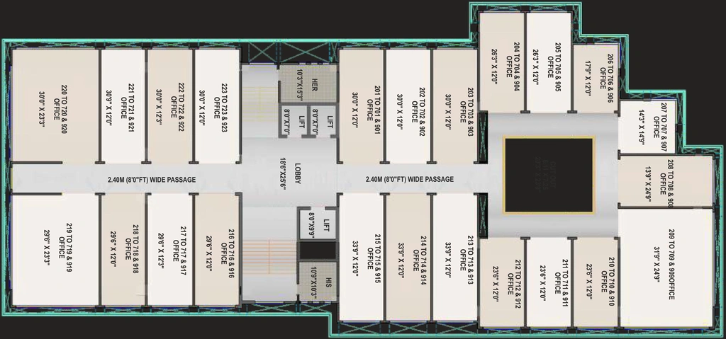 Floor Plan of Shreejis Gujral Arcade in Dwarka, Nashik - Image 280752