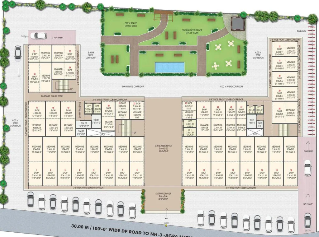 Floor Plan of Dhatrak Siddhivinayak Trade Center in Nandur Naka, Nashik - Image 280774